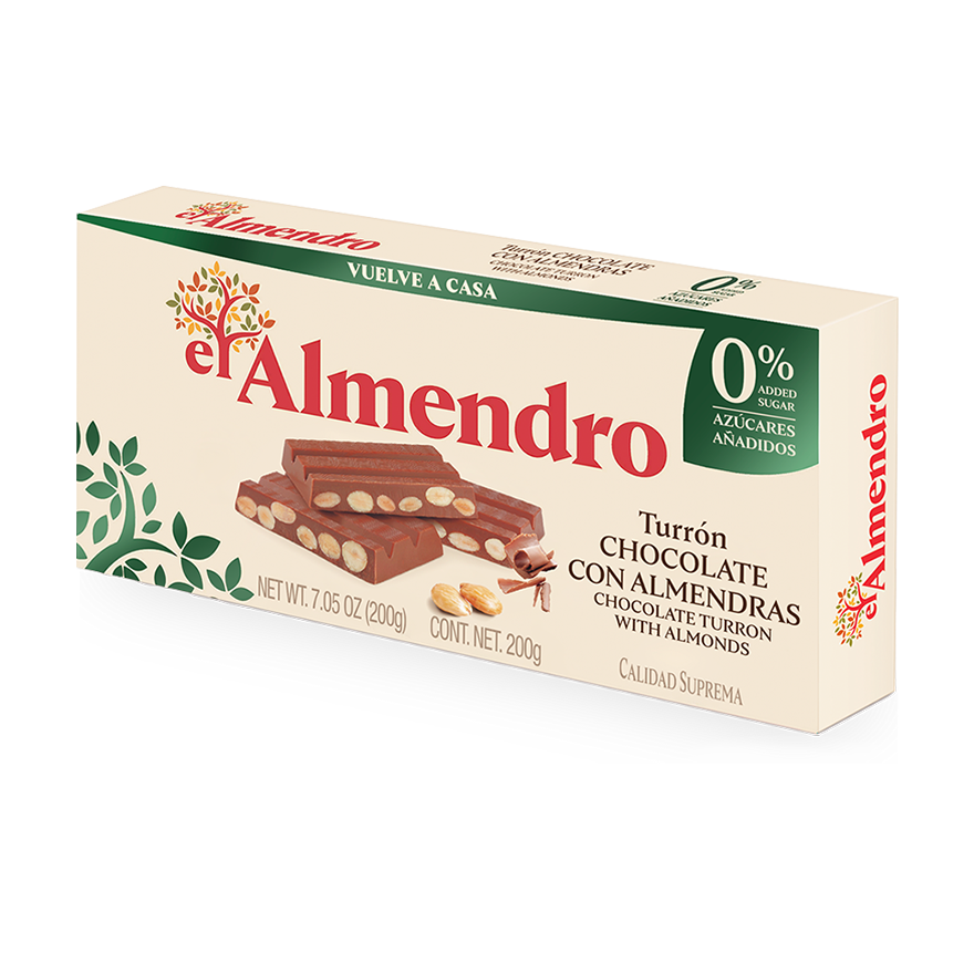 El Almendro - Turrón chocolate con almendras sin azúcar