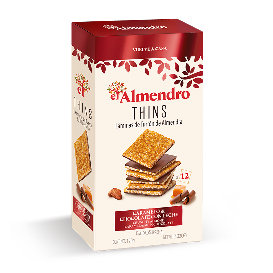 El Almendro - Thins caramelo & chocolate con leche