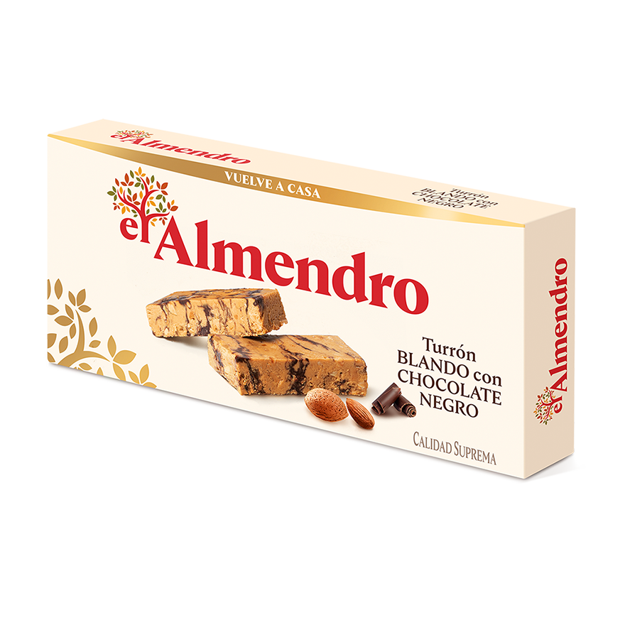 El Almendro - Turrón Blando con chocolate negro