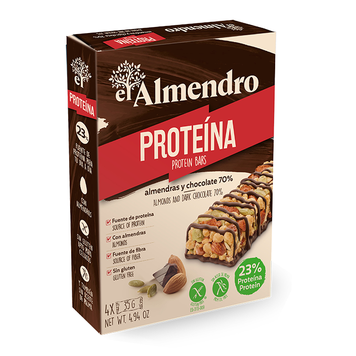 El Almendro - Barritas proteínas Almendra y Chocolate 70%