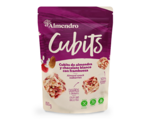 cubits almendra y chocolate blanco y frambuesa