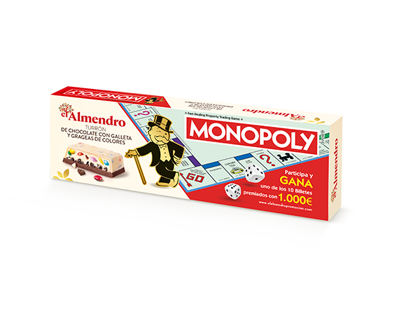 turrón monopoly de chocolate