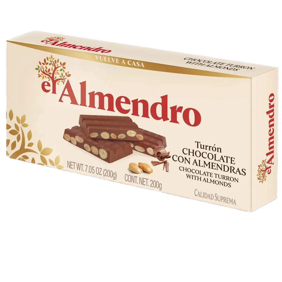 Turrón chocolate con almendras El Almendro